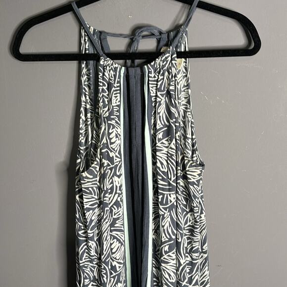 Loft Blue Printed Halter Shift Dress Size Medium - Picture 2 of 9